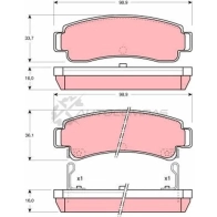 Тормозные колодки, комплект TRW P4MM6H 21 734 1527565 gdb1014