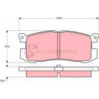 Тормозные колодки, комплект TRW gdb1025 1527577 W39XJ 21 558