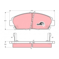 Тормозные колодки дисковые, комплект TRW PVYAK 25 Honda Prelude GDB1061AT