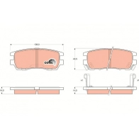 Тормозные колодки дисковые, комплект TRW GDB1127AT J9 1A5Z Mitsubishi Pajero 2 (V23, V43, V23C) Внедорожник 2д 2.5 TD 4WD (V24C. V24W) 99 л.с. 1990 – 2000