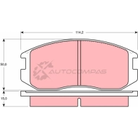 Тормозные колодки, комплект TRW 216 50 C9ZAUAE Mitsubishi Lancer 8 (CK5) Седан 1.5 12V (CK2A) 94 л.с. 1996 – 2003 gdb1129