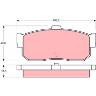 Тормозные колодки дисковые, комплект TRW Nissan Bluebird GDB1172AT L96 0K1D