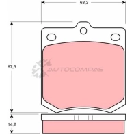 Тормозные колодки, комплект TRW 1527758 gdb122 6D6U3 2025 1