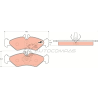 Тормозные колодки, комплект TRW gdb1262 Mercedes Sprinter (901, 902) 1 Автобус 2.3 214 (9071. 9072. 9071. 9072) 143 л.с. 1995 – 2006 21622 216 21