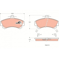 Тормозные колодки дисковые, комплект TRW GDB1317AT 65DT4 BN 1439901283 - Изображение 2