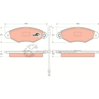 Тормозные колодки, комплект TRW 2 1980 Renault Kangoo (KC) 1 Минивэн 1.2 (KC0A. KC0K. KC0F. KC01) 58 л.с. 1997 – 2024 21981 gdb1402