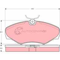 Тормозные колодки, комплект TRW 2 3099 gdb1466 5QFV6 1528016 - Изображение 1