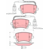 Тормозные колодки, комплект TRW YRCJN9 233 26 Volkswagen Phaeton (3D) 1 Седан 6.0 W12 4motion 450 л.с. 2005 – 2016 gdb1508