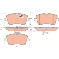 Тормозные колодки, комплект TRW 23145 23 144 Mercedes S-Class (C215) 2 Купе 5.5 CL 55 AMG Kompressor (2174) 500 л.с. 2002 – 2006 gdb1514