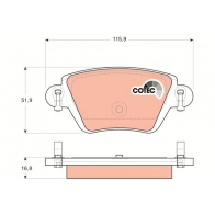Тормозные колодки дисковые, комплект TRW GL XBEDI GDB1525AT 1439901288 - Изображение 2