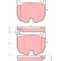 Тормозные колодки, комплект TRW gdb1541 A4MKR 1528108 235 41