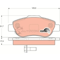 Тормозные колодки, комплект TRW W0OMB Fiat Panda (169) 2 Хэтчбек 1.3 D Multijet 70 л.с. 2003 – 2025 24 072 gdb1589