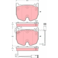 Тормозные колодки, комплект TRW FWHVCI8 23 541 Mercedes S-Class (W220) 2 Седан 5.5 S 55 AMG Kompressor (220.074. 2274) 500 л.с. 2002 – 2005 gdb1599