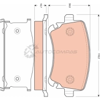 Тормозные колодки, комплект TRW Audi A6 (C6) 3 Седан 5.0 Rs6 Quattro 580 л.с. 2008 – 2010 RO503X 2332 6 gdb1661