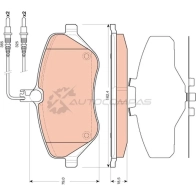 Тормозные колодки, комплект TRW X3MZY4 24 133 gdb1663 Peugeot 407 1 (6E) Универсал 3.0 211 л.с. 2004 – наст. время