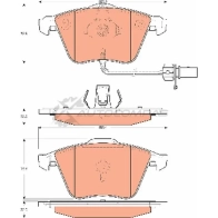 Тормозные колодки, комплект TRW gdb1689 23763 237 62 Audi TT (8J9) 2 Кабриолет