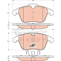 Тормозные колодки, комплект TRW gdb1705 Jaguar XF (X250) 1 Седан 3.0 D 211 л.с. 2009 – 2015 24124 2 4123