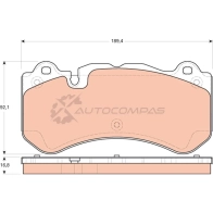 Тормозные колодки, комплект TRW 3322937562763 5H1 RWJM Mercedes CLS (C219) 1 Купе 6.2 CLS 63 AMG (2177) 514 л.с. 2006 – 2010 gdb1710