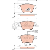 Тормозные колодки, комплект TRW 23749 Volkswagen Touareg gdb1721 237 47