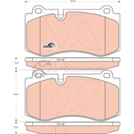 Тормозные колодки, комплект TRW gdb1733 239 60 KBTZXG6 Mercedes S-Class (W221) 3 Седан 3.0 S 280 (2254) 231 л.с. 2006 – 2013