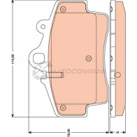 Тормозные колодки, комплект TRW 219 37 J3Y6W gdb1756 1528385