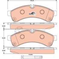 Тормозные колодки, комплект TRW 2923 1 AH88G Iveco Daily 4 Грузовик 65C17 170 л.с. 2007 – 2011 gdb1780