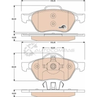 Тормозные колодки, комплект TRW 23217 Renault Laguna (BG) 2 Хэтчбек 1.6 16V (BG0A. BG0L) 107 л.с. 2001 – 2005 gdb1787 2321 5