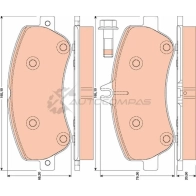 Тормозные колодки, комплект TRW 248 67 Mercedes GLK (X204) 1 Кроссовер 3.0 300 4 matic (2081) 231 л.с. 2009 – 2011 24868 gdb1798