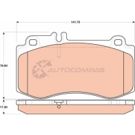 Тормозные колодки, комплект TRW 2 4976 gdb1822 Mercedes CLS (C218) 2 Купе 3.5 CLS 400 (2161) 333 л.с. 2014 – 2024 SY7DWF7