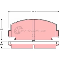 Тормозные колодки, комплект TRW 2 0563 1528500 HZJ7UN gdb186