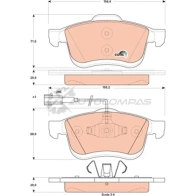 Тормозные колодки, комплект TRW 2472 7 24728 Fiat Doblo (263) 2 Кабина с шасси 1.4 120 л.с. 2011 – 2024 gdb1865