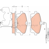 Тормозные колодки, комплект TRW FJX4FB gdb1895 Peugeot 407 1 (6E) Универсал 1.8 16V 125 л.с. 2005 – наст. время 24 134