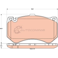 Тормозные колодки, комплект TRW 250 05 1528547 5HUJR gdb1907