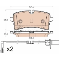 Тормозные колодки, комплект TRW 24 643 1528610 9QC1GHE gdb1975