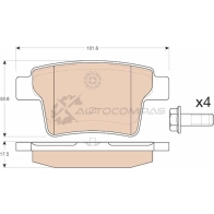 Тормозные колодки, комплект TRW 8AUR79X 24 260 gdb1988 1528621 - Изображение 1