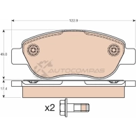 Тормозные колодки, комплект TRW 243 93 Fiat Palio (178) 1 Хэтчбек 1.2 60 л.с. 1997 – 2002 UH1SNX8 gdb2008