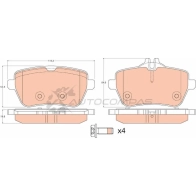 Тормозные колодки, комплект TRW Mercedes S-Class (W222) 4 Седан 3.0 S 400 Maybach 4 matic (2267) 333 л.с. 2015 – 2024 2507 1 25072 gdb2014