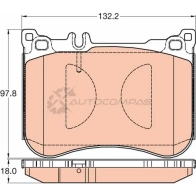 Тормозные колодки, комплект TRW gdb2019 251 79 25706 Mercedes SL-Class (R231) 3 Кабриолет