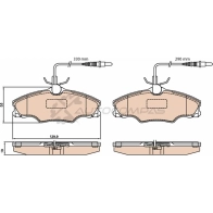 Тормозные колодки, комплект TRW 217 24 LO2TYO5 gdb2064 Peugeot 406 1 (8B) Седан