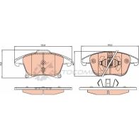 Тормозные колодки, комплект TRW GLDHG gdb2075 241 53 Ford Fusion 1 (CBK, JU) Хэтчбек 1.6 TDCi 90 л.с. 2004 – 2012