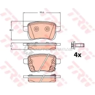 Тормозные колодки, комплект TRW gdb2093 MMGC81 Opel Corsa (E) 5 Хэтчбек 1.3 CDTI (08. 68) 95 л.с. 2014 – 2024 2 5156