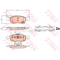 Тормозные колодки, комплект TRW Opel Corsa (E) 5 Хэтчбек 1.4 LPG (08. 68) 90 л.с. 2015 – 2025 3T54K07 gdb2099 22 143