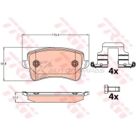 Тормозные колодки, комплект TRW gdb2107 5J UTZHZ 3322938314651 1528726 - Изображение 3