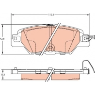 Тормозные колодки дисковые, комплект TRW HIZ RWGC GDB2163AT 1439901327