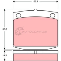 Тормозные колодки, комплект TRW M2694 2064 3 1528765 gdb235