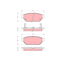 Тормозные колодки дисковые, комплект TRW GDB3045AT Mitsubishi Lancer 8 (CK5) Седан 1.8 16V 205 л.с. 1995 – 2003 Y8WW0 C