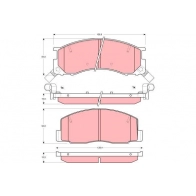 Тормозные колодки дисковые, комплект TRW PO8 VHA GDB3086AT Toyota Previa (XR10, XR20) 1 Минивэн 2.4 (TCR11. TCR10) 132 л.с. 1990 – 2000