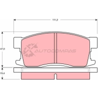 Тормозные колодки, комплект TRW INDZ6Z 1528835 gdb3094 213 67