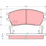 Тормозные колодки, комплект TRW 1528859 gdb3128 2152 3 SDLCY