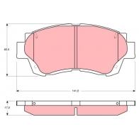 Тормозные колодки дисковые, комплект TRW T3 UAM 1439901365 GDB3155AT